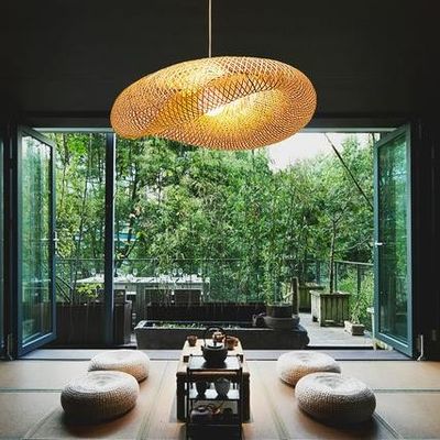 Creative design hanging handmade Bamboo lampshade