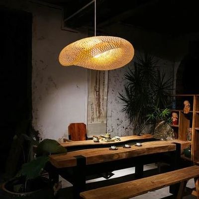 Creative design hanging handmade Bamboo lampshade