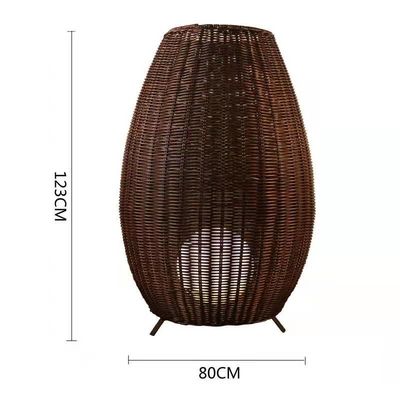 Handmade Wicker Rattan Pendant Chandelier 150 Degree Beam Angle Switch Control