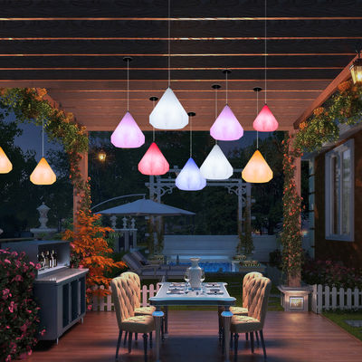 Wireless control plastic rhomboid design pendant lamp