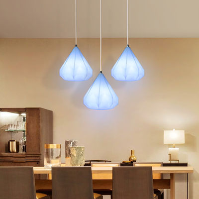 Wireless control plastic rhomboid design pendant lamp