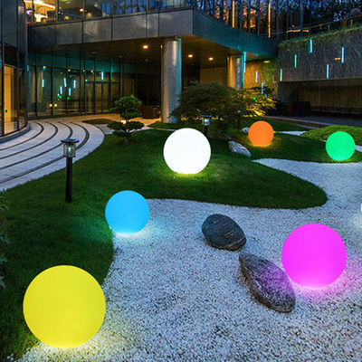 30cm Solar Powered Glow Ball Light IP54 Waterproof For Ground Decoration