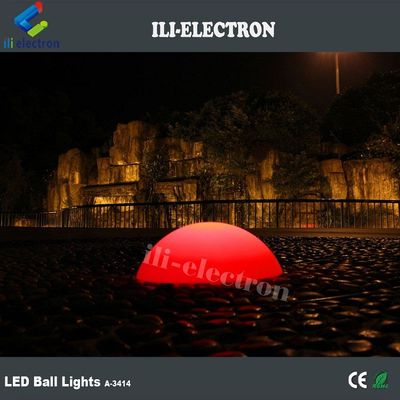 PE Plastic LED Half Sphere Light Rechargeable For Christmas Decor