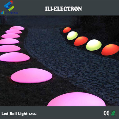 PE Plastic LED Half Sphere Light Rechargeable For Christmas Decor