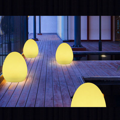 Outdoor IP65 Egg Shaped Table Lamp With Remote Control Rechargeable