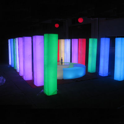 PE Plastic illuminated decorative wedding columns lighted wedding columns