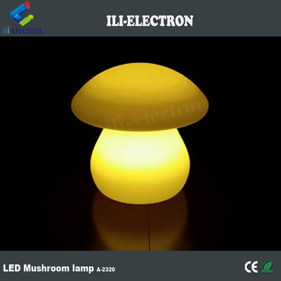 mushroom shape PE plastic illuminated light table lamp