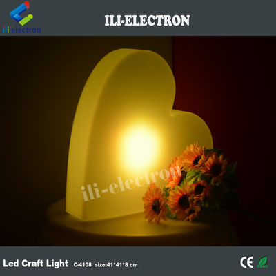 Plastic Pool Glow Lights , LED Heart Lights Colorful Changing Rechargeable