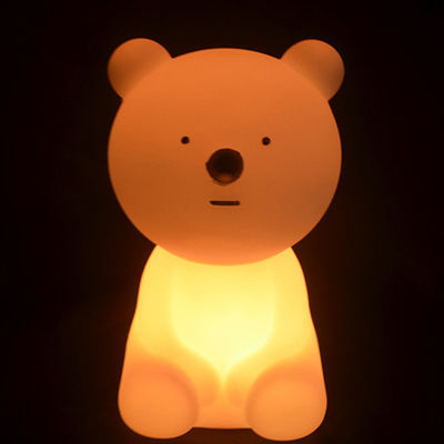color changing rechargeable plastic table cute led bear lamp
