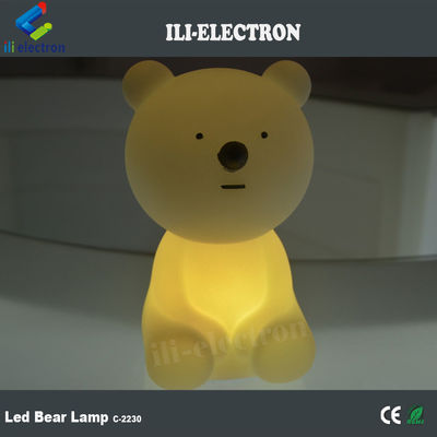 color changing rechargeable plastic table cute led bear lamp