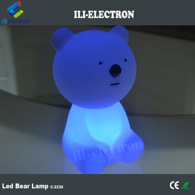 color changing rechargeable plastic table cute led bear lamp