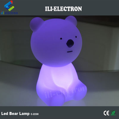 color changing rechargeable plastic table cute led bear lamp