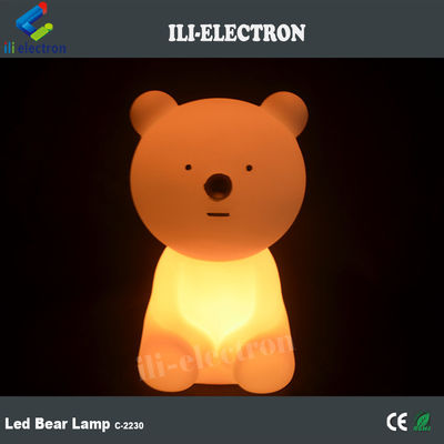 color changing rechargeable plastic table cute led bear lamp