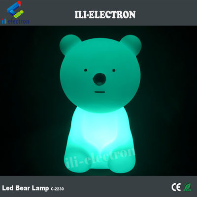 color changing rechargeable plastic table cute led bear lamp