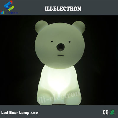 Remote control cordless colorful LED bear lamp