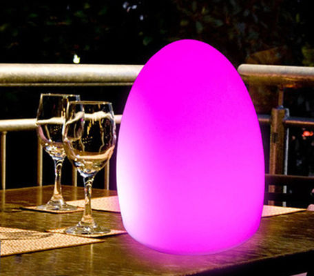 egg shape plastic led table lamp