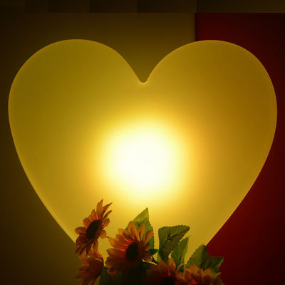 16 colors changing led glowing heart lamps
