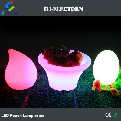 party decor muti-color plastic led craft peach lamps