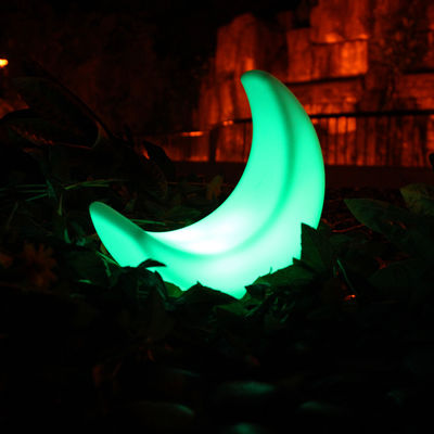 illuminated moon shaped led table lamp