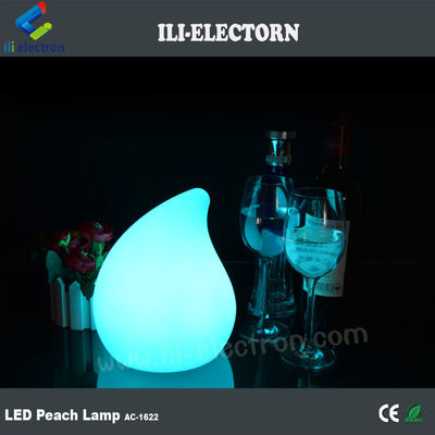 colorful peach shape plastic modern table lamp for party decor