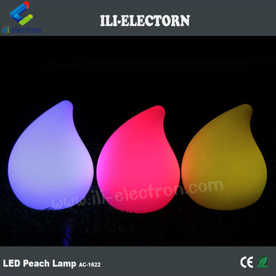 colorful peach shape plastic modern table lamp for party decor