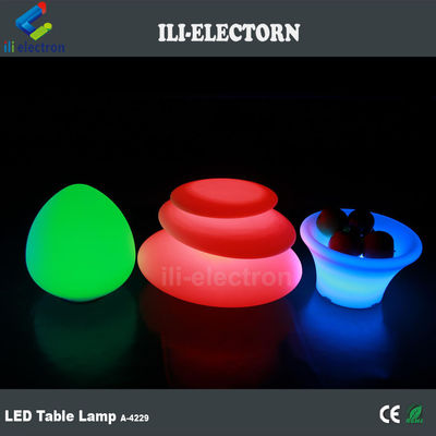 remote control muti-color led plastic rock shape table lamp for sale