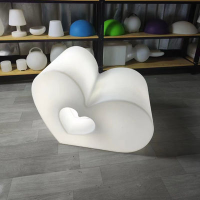 Creative Colorful Led Glowing Heart Stools Heart Chair For Event