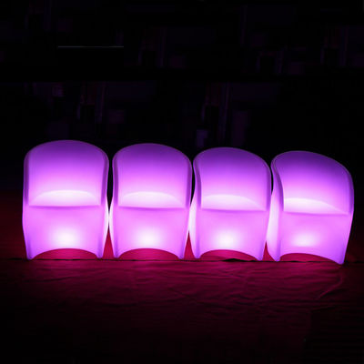 Unique flower shaped outdoor led furniture for event luminous night club chairs