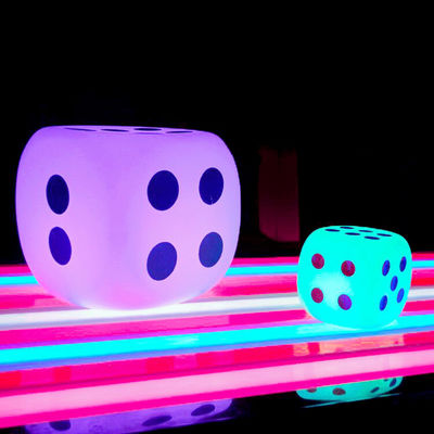 Waterproof Plastic Glow Cube Dice Infarad Remote Control