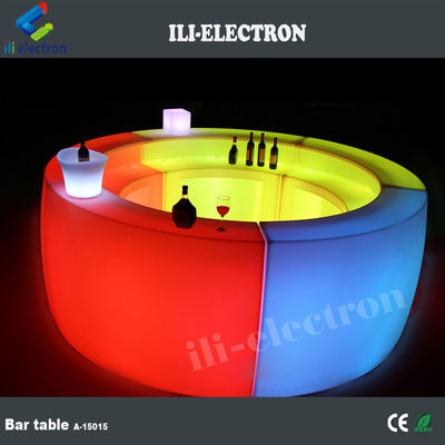 Round Colorful Luminous LED Bar Counter Illuminated CE Certified
