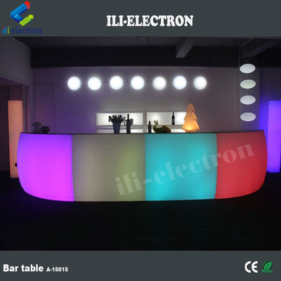 Round Colorful Luminous LED Bar Counter Illuminated CE Certified