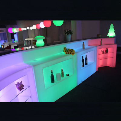 Commercial Plastic Modern Restaurant LED Bar Table  CE ROHS UL