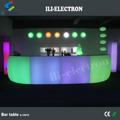Commercial Plastic Modern Restaurant LED Bar Table  CE ROHS UL