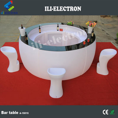 Commercial Plastic Modern Restaurant LED Bar Table  CE ROHS UL