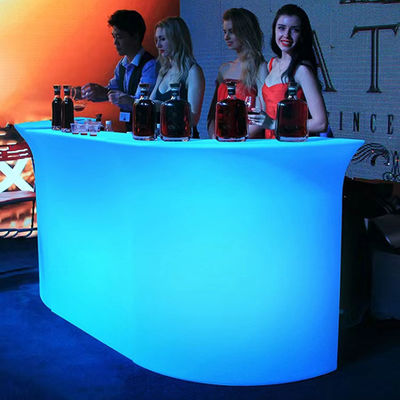 Modern LED Bar Counter  Illuminated Led Plastic Salon / Restaurant