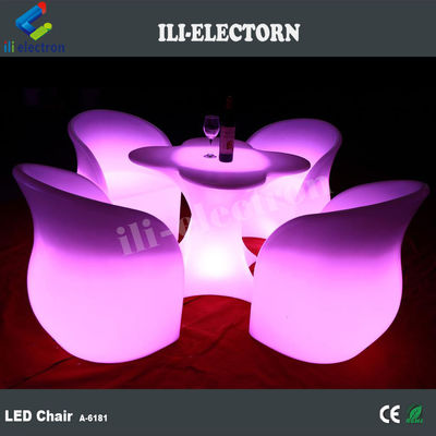 LED light furniture led flower wine bar table set