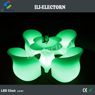 LED light furniture led flower wine bar table set