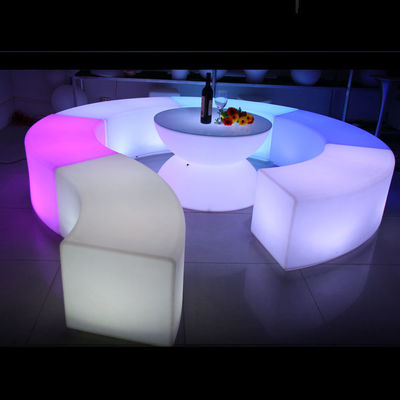 Color Changing LED Glow Furniture , Rechargeable LED Lounge Chair OEM