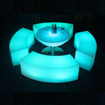 Color changing rechargeable led furniture led curved bench seating