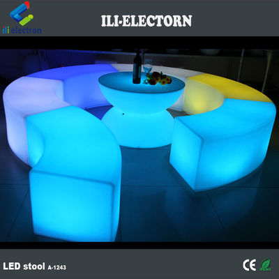 Color changing rechargeable led furniture led curved bench seating