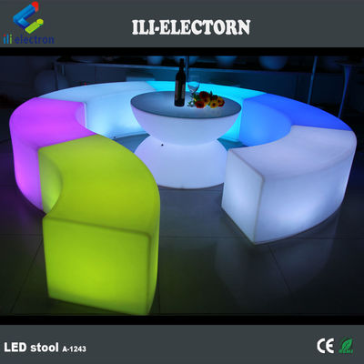 Color changing rechargeable led furniture led curved bench seating