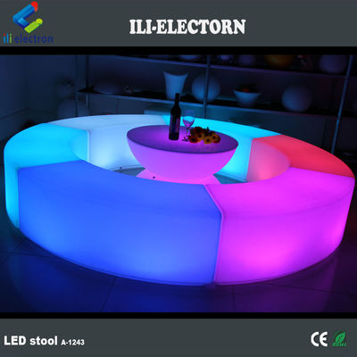 Color changing rechargeable led furniture led curved bench seating