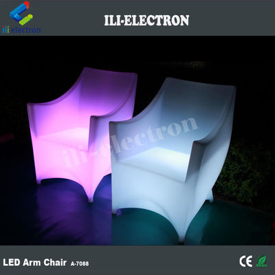 PE Plastic LED Illuminated Furniture Chair RGB With Rechargeable Lithium Battery