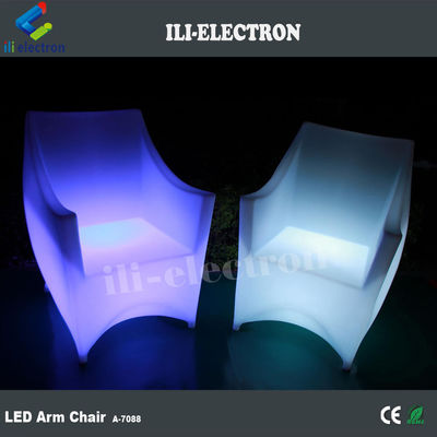 PE Plastic LED Illuminated Furniture Chair RGB With Rechargeable Lithium Battery