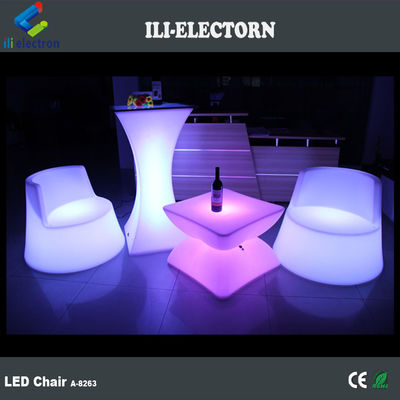 100%PE Plastic rechargeable RGB illuminated led sea horse glowing deck chair