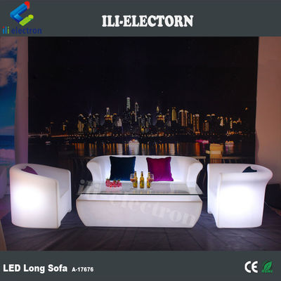 plastic color changing led furniture glowing long couch