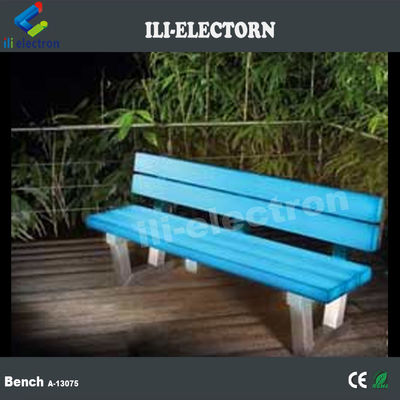 16 colors plastic illuminated led furniture outdoor garden bench