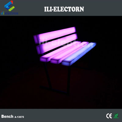 16 colors plastic illuminated led furniture outdoor garden bench