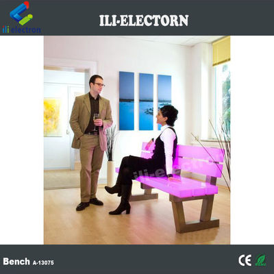 16 colors plastic illuminated led furniture outdoor garden bench