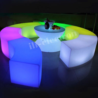Illuminated outdoor furniture glowing snake curved chair
